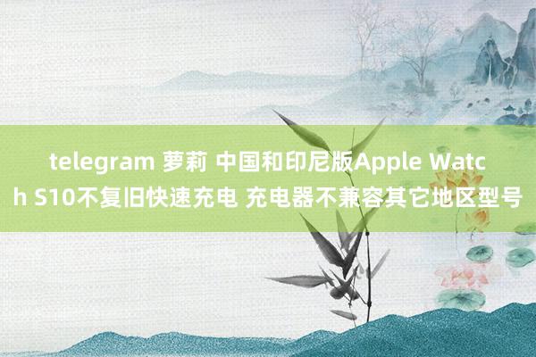 telegram 萝莉 中国和印尼版Apple Watch S10不复旧快速充电 充电器不兼容其它地区型号